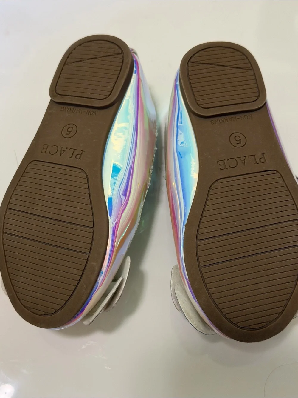 The Children's Place Iridescent Mary Jane Shoes with Bow - Pink/Blue